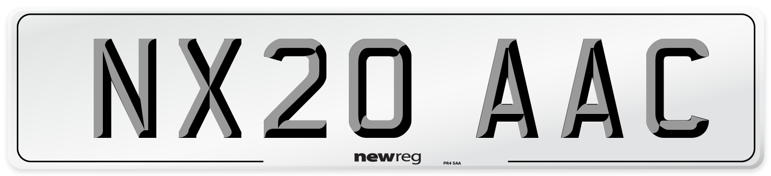 NX20 AAC Number Plate from New Reg